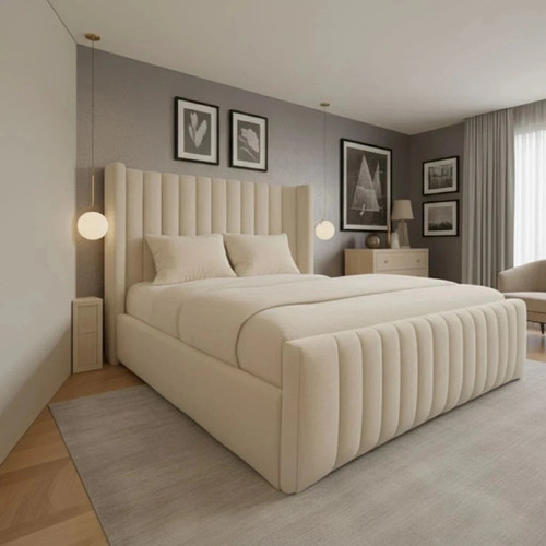 Winged panel bed frame plush - winged,