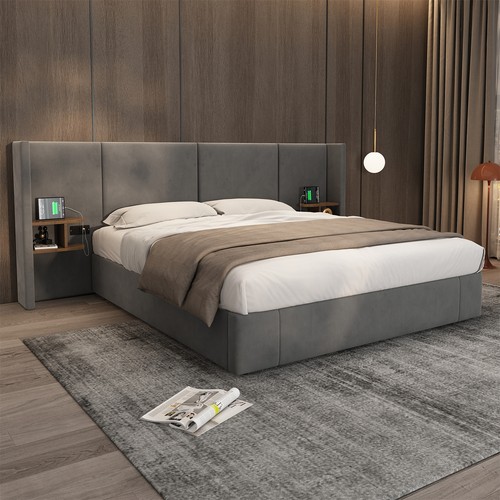 Upholstered bed frame - frame, with
