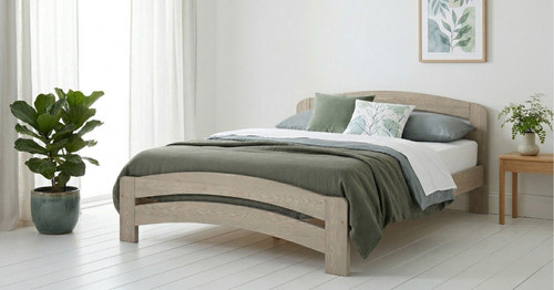 Solid wood bed frame - wood, super