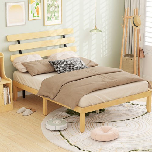 King size bed frame solid - king,