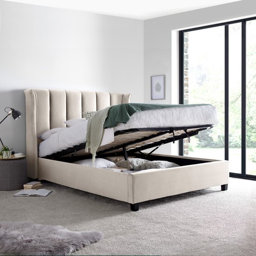 Aurora stone fabric ottoman - aurora,