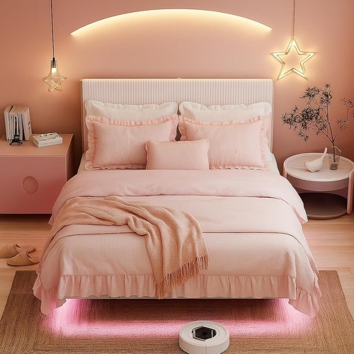 King size floating bed - size, frame