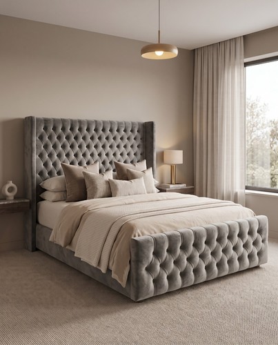 Luxury wingback bed fabric - luxury,