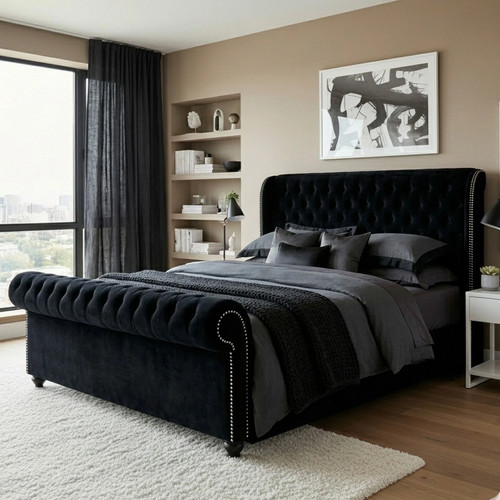 Chesterfield royal sleigh bed - sleigh,
