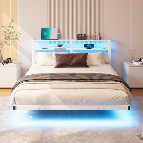 King size floating bed frame - king,