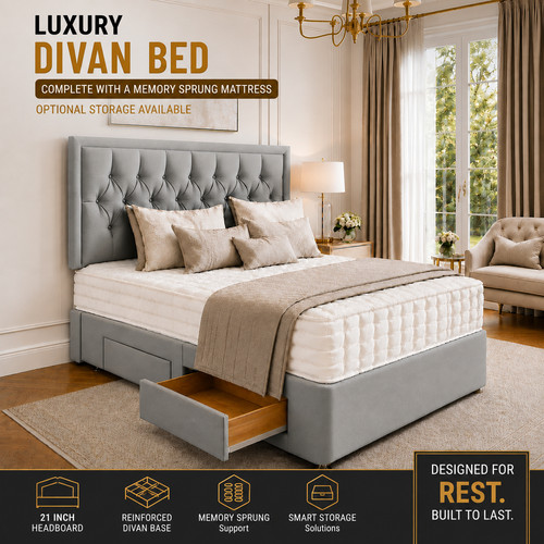 Plush divan bed set - plush,