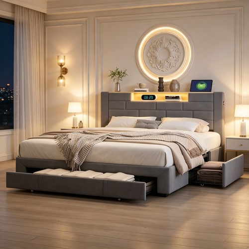 King size bed frame - king,