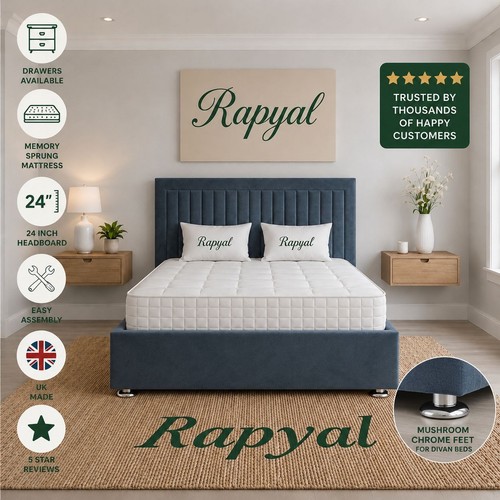 Plush divan bed set - bed,
