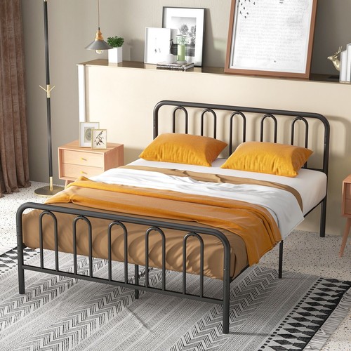 King size metal bed - metal, frame