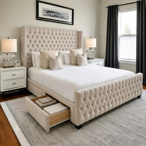 Reinforced divan bed - reinforced, with