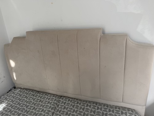 King beige upholstered wood - upholstered,