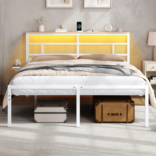 King metal bed - bed, with