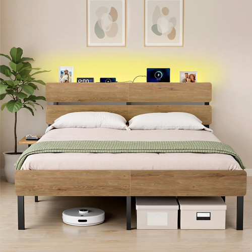 King bed frame - king, storage