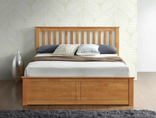 Malmo oak wooden ottoman - wooden,