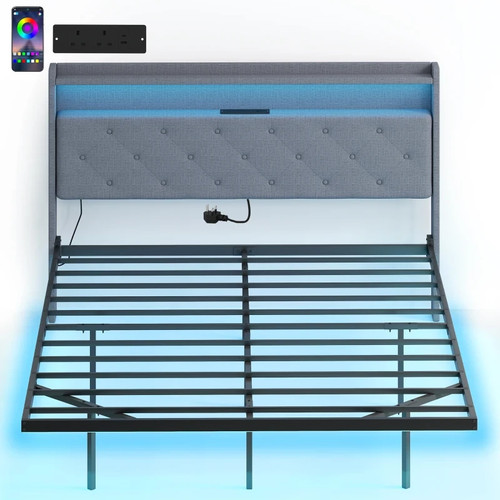 Floating bed frame rgb - frame, w/