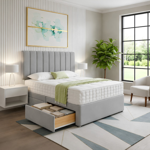 Reinforced divan bed - bed, with
