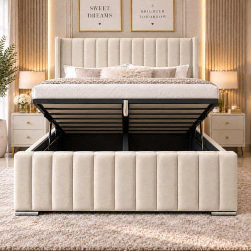 Luxury ottoman storage bed - storage,