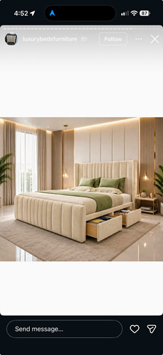 Upholstered fabric king size - fabric,